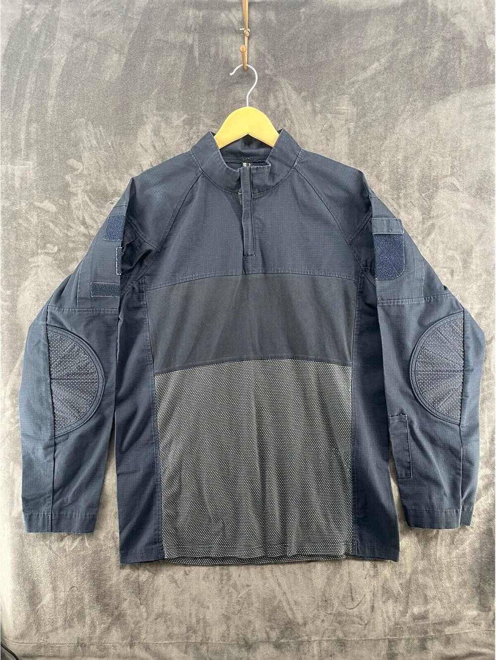Tactical‎ Combat Shirt Mens XS Long Black 1/4 Zip Military Ripstop Combat Top